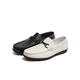 Rote Libelle -Flocken -Herrenschuhe Frühling neuer Männer lässige Lederschuhe Lazy Beanie Schuhe Sleas WHA14110 Black 39