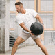 FCFV muscle lifting bodybuilding new bodybuilding shark T-shirt solid color tight elastic short-sleeved men quick-drying training suit top gray (real blue gray) M
