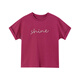 
Vanciman simple commuting round neck short-sleeved T-shirt for women 2025 summer new casual loose letter printed top M7031 deep rose red M