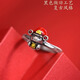La nouvelle bague de la richesse du nouveau dieu de la richesse de style chinois pour la petite bague de style chinois de style fuxing de style chinois pour offrir à la petite amie du Nouvel An J1585 Little Dieu de la richesse pour la femme Little God of Wealth Ring Femme Little Bouth Adjustable