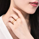 Safir gold ring women's ancient pure gold 999.9 Sansheng Sanshi plain ring 13# about 1.35 grams