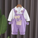 G.Duckkids Marke Children's Overalls Set Frühlings- und Herbstbabykleidung für Jungen und Mädchen, kleine und mittelgroße Kinder Frühling Zwei-teilige Set Brown 100