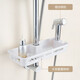 Anhua Bathroom Simple Shower Set Handheld Shower with Booster Nozzle Topless Spray with Spray Gun Silver N3GQ970CP