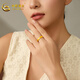 CHINA GOLD gold ring men's plain ring wide solid ring women's wedding and engagement couple's ring as a birthday gift for boyfriend, 18 rings, about 5.2g