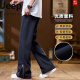 Jeep Spirit Jeep Pantalones casuales para hombres Floos de la pierna ancha Sports Sports Sports Sports de altura de alto nivel Pantalones largos versátiles Hombres 9859 Negro [Estilo de cremallera de pie] 4xl