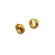OINE18.K genuine gold glossy earrings for women, simple and versatile, plain gold earrings, cool style, gold high color retention 1