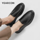 Yierkang men's shoes soft-surface bean shoes dad shoes cover foot life casual shoes men 97699W black 42