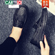Kartel Krokodilschuhe Herren 2025 Neue Frühling, Sommer- und Herbst -Herrenschuhe Spirit Junger Mann Lazy Man Kicks Britische Freizeitlederschuhe 683 Schwarz 39