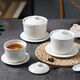 Stew pot hotel restaurant Shaxian small soup cup stew pot soup bowl with lid bird's nest water-proof steamed rice stew pot baby ceramic 4-inch double-line flat lid cup (with spoon) 1 piece