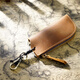 
AIGUONIU original handmade retro limelight layer cowhide casual zipper key bag men's waist-hung car multi-function keychain brown/brown
