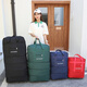Juntong Travel Bag Large Capacity Extra Large Capacity Travel Bag Waterproof Oxford Cloth Suitcase 158 Air Carrier Small Universal 4 Wheels Dark Green Back Lock