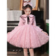 Hwhhe diseñador marca ropa para niños niñas vestidos de manga corta princesa vestido de princesa verano nuevo estilo de ropa de niña de la niña falda 2601 color de champán 150 cm