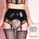 JOHUAN patent leather garters covered with rubber buckles metal gourd buckles garters European and American stockings and stockings accessories black (patent leather garters) recommended 75-125 Jin [Jin equals 0.5 kg]