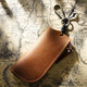 
AIGUONIU original handmade retro limelight layer cowhide casual zipper key bag men's waist-hung car multi-function keychain brown/brown