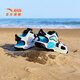 Anta children's sandals, men's and women's shoes, 2026 summer new jellyfish knob outdoor toe-toe beach shoes, boys, Anta white/black 9970H-2 33, shoe inner length 20.5cm