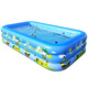 Tatanice Children's Intellable Swimming Pool für Haus in Innenwasserspielspielzeug 3-Schicht-verdickter Blasenbodenschaufel Außenpool [1,5 m3 Schicht Blasenboden mit elektrischer aufblasbarer Pumpe]