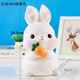 New little rabbit piggy bank for children, anti-fall piggy bank for boys and girls, which can store and retrieve zodiac rabbit internet celebrity ornaments 24.5cm glutinous rice rabbit large size