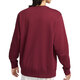 Nike (NIKE) sweatshirt jacket for men 2024 spring and autumn new sportswear plus velvet warm round neck pullover FN2611-010 FN2611-677 red inner lining L