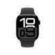 Apple Watch Series 10 智能手表42毫米亮黑色铝金属表壳黑色运动型表带S/M【GPS款】联通补贴
