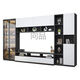 Mekejie XP Gabinete de TV Integrado Back Gabinet High Gabinet Sala de estar Estilo de vinos con puerta de vidrio A02 Longitud 2575*32/40*200