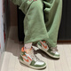 Nike Air Jordan 1 High Og'palomino 'Black Toe Erstes Jahr brauner schwarzer Männer Sportbasketballschuhe FB9934-300 Weißgrün Orange 45 (290 mm)