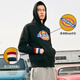 
Dickies sweatshirt men and women couples Dikushi 2024 new hooded autumn and winter couples cotton plus velvet top student trendy brand Asphalt black-12596 [2023 new product/color radium S