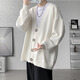 Pang Youmi 8xl-M Extra Sweater de cárdigan de gran tamaño para hombres Simple Knitting Chaqueta de punto para hombres suéter de punto informal