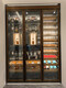 Double modern stainless steel constant temperature red wine cabinet custom white wine display cabinet cigar cabinet commercial villa wine cellar red bronze white wine cabinet