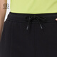 KOLON SPORT/可隆阔腿针织裤 女子混纺直筒松紧腰户外露营徒步工装休闲裤 LKLP5MT718-BK 黑色 M 165/74A