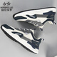 Heni Paul brand sports shoes men's 2025 new dad shoes men's summer thick sole wear-resistant casual shoes non-slip sports trendy shoes white and blue 9913 mesh model 42 sports code