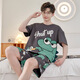 Sufulu Pyjamas Männer Sommer Baumwolle kurzärmelige süße Cartoon-Schüler Teen Boy Junior High School Schüler Dünne Heimbekleidungsanzug S männ