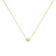 Mi Ling Korean popular Korean 14K gold necklace for women three-dimensional full glossy small love pendant short clavicle chain for women