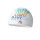 Li Ning (LI-NING) swimming cap long hair silicone waterproof swimming cap fashionable men and women printed swimming cap 5091 white