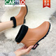 卡帝乐鳄鱼（CARTELO）高档雨鞋韩版水鞋外穿防滑雨靴厨房胶鞋时尚防水女士加绒女款保暖 紫色-XD699-单鞋款 标准码 提示单鞋款为运动鞋码