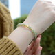 Her Generations Natural Beeswax Hetian Jade Bracelet Jade Beads Jewelry Gift for Lover Bow-Small 6mm
