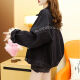 Zhidoudou Sense Black Denim Jacket for Women 2025 New Design Retro Hong Kong Student Student Korean Loose Daven Jacket 9926# Imagen Negro S sugerido 80--95Jin [Jin es igual a 0.5 kg]