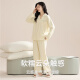 Pyjamas de coton pur de Langsha pour femmes au printemps et automne 2025 Nouveau style mince décontracté à manches longues pour les vêtements pour filles Suit 12811 xxl [Convient pour 140-160jin [Jin est égal à 0,5 kg]]]