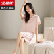 
Arctic velvet (Bejirog) nightgown for women in summer ice silk short sleeve mid-length thin style 2025 new casual dress home clothes YRC9934 M