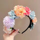 Beautifully made children's imitation hairpin Hanfu garland hair accessories girl flower headband ethnic style little girl hairpin headband fairy garland 1 hairpin flower headband (random color)
