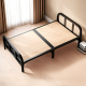 Jingju Cama plegable Almuerzo para un solo cama Camino de la cama Campo de cama Hospital Hospital acompañando cama dura Cama de hierro [Refuerzo silencioso] 0.9*2 metros BGC866