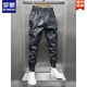 Romon (Romon) Automne et hiver épaissis épaissis chauds et imperméables Pantalons de moto en cuir en cuir pur noir pur noir 895 (plus) xl 120-140jin [Jin est égal à 0,5 kg]