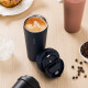 Lock & Lock (LOCK/LOCK) Meet Yuanqi Thermal Insulation and Cold Insulation Coffee Cup Bouncing Cover Men's and Women's Beauty Water Cup 550ML Black LHC3249BLK
