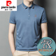 皮尔卡丹（pierre cardin）polo打底衫男潮牌夏季薄款男士t恤短袖冰丝绣花潮流简约百搭翻领 13881灰绿 165/M 95-115斤