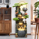 
DR-FLVVS Feng Shui Ornaments Flowing Water Huge Large Rockery Fountain Wheel Living Room Office Alpine Circulation Water Humidifier Open 9928 Small [111cm Height]