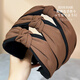 Zuoou Maillard headband for women autumn and winter retro coffee color high skull pressure hairband hairpin wide edge face small hair bundle head hole coffee color