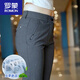 ROMON men's casual pants spring and summer 2025 new fashion versatile elastic driving commuter straight pants men's dad suit T-838 gray 28 (80-Jin[Jin equals 0.5 kg])