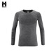 MiLLET wool ski quick drying clothes for men Drynamic seamless warm and sweat-resistant underwear MIV9917 7085-Charcoal Ash-bottom (MIV9926) M(S optional)