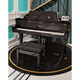 Dreamweaver Grand Piano Round Carpet Stool Non-slip Mat Washed Keyboard Staff Notes Thin Style Can Be Customized Black with Keyboard in Stock Small Keyboard in Stock 3 Meters Full Round