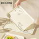 Caizhi (CAIZHI) rectangular tray tea tray household fruit tray breakfast tray storage tray snack tray large bear beige CZ6949
