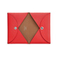 Hermes HERMES Hermes business card holder silver buckle Mysore goatskin Calvi two-color card holder H078476CK AF Texas pink/bird wood color pre-sale length 10.5 x width 7 cm